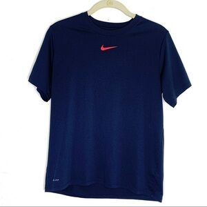 NIKE navy Dri-fit t-shirt (Boys 14)